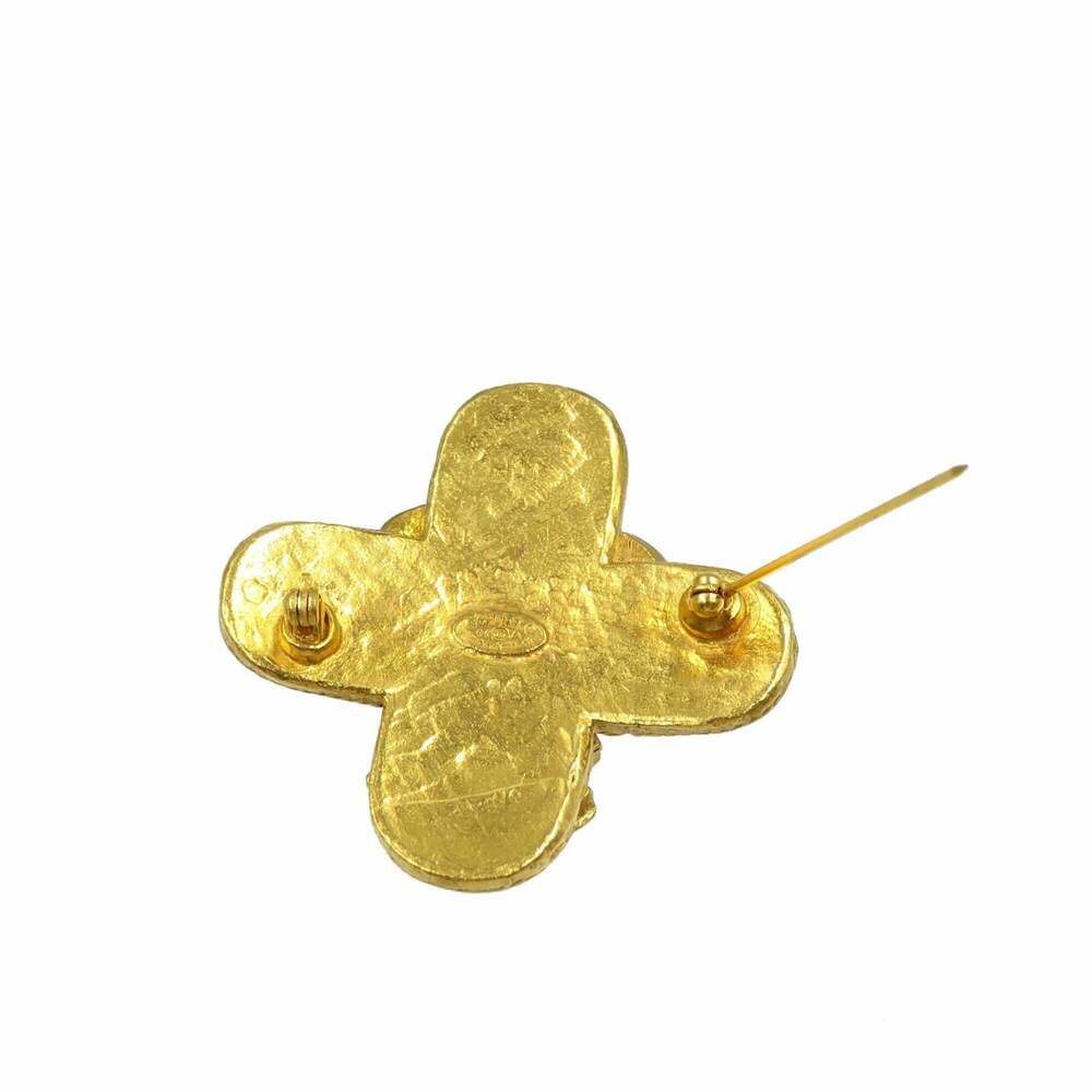 CHANEL Authentic Gold Logo Brooch - Picture 3 of 4